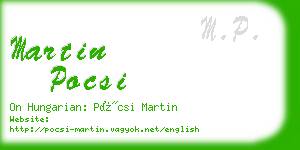 martin pocsi business card